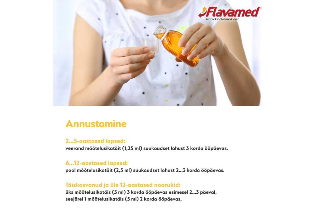 Kuidas Flavamed®-i (ambroksool) võtta?