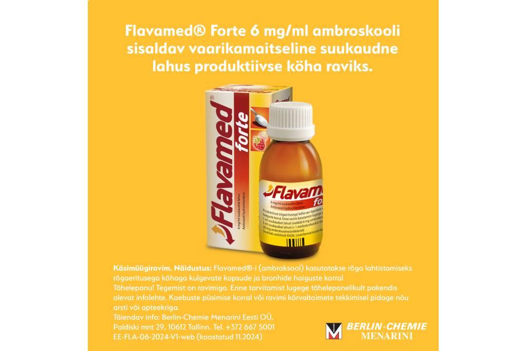 Flavamed® Forte (ambroksool) 6 mg/ml suukaudse lahuse tootefoto
